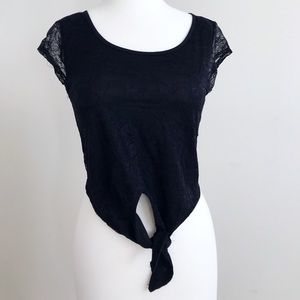 H&M black Lace Crop Top